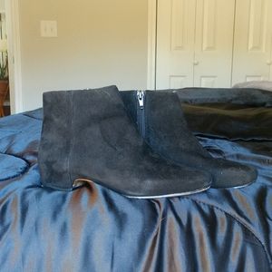 Nine West black suede ankle boots